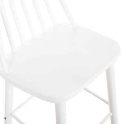 БАР СТОЛ ВИСОКА СЕДАЛКА VANESSA HM8459.11 БЯЛ PP И БЕЛИ МЕТАЛНИ КРАКА 47x48,5x107Hcm.