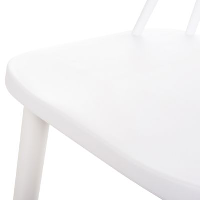 БАР СТОЛ ВИСОКА СЕДАЛКА VANESSA HM8459.11 БЯЛ PP И БЕЛИ МЕТАЛНИ КРАКА 47x48,5x107Hcm.