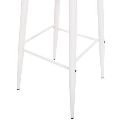 БАР СТОЛ ВИСОКА СЕДАЛКА VANESSA HM8459.11 БЯЛ PP И БЕЛИ МЕТАЛНИ КРАКА 47x48,5x107Hcm.