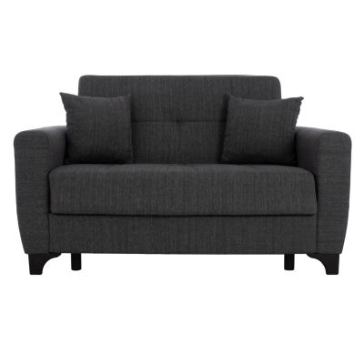 HM3243.03 2-SEATER SOFA-BED, TALL BACK, GREY, 160x84x88cm