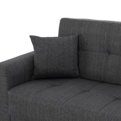 HM3243.03 2-SEATER SOFA-BED, TALL BACK, GREY, 160x84x88cm