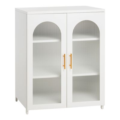 DISPLAY CABINET METALLIC CARIL HM9571.02 WHITE 80x37-40x102Hcm.