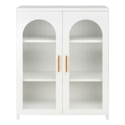 DISPLAY CABINET METALLIC CARIL HM9571.02 WHITE 80x37-40x102Hcm.