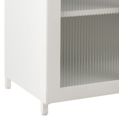 DISPLAY CABINET METALLIC CARIL HM9571.02 WHITE 80x37-40x102Hcm.