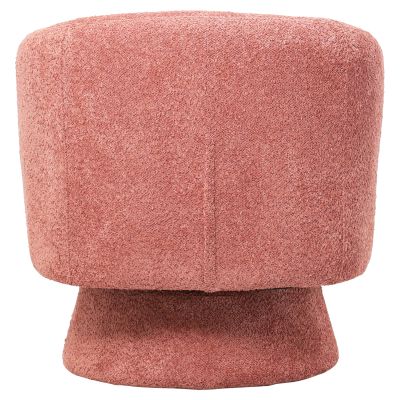 ARMCHAIR SWIVEL KARLEN HM9592.02 PINK BOUCLE FABRIC 78x81x77Hcm.