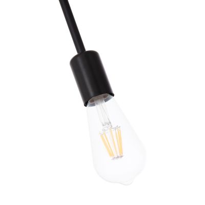 CEILING PENDANT 4-LIGHT FIXTURE LIGHTY HM7405.11 BLACK METAL 57x5x52Hcm.