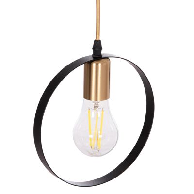 CEILING PENDANT LAMP KRENT HM7425.11 BLACK-GOLD 20x4x125Hcm.