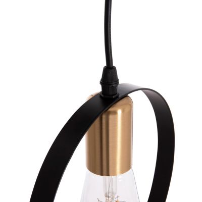 CEILING PENDANT 3-LIGHT LAMP KRENT HM7426.11 BLACK-GOLD Φ23,5x132Hcm.