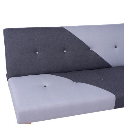 Sofa Bed Saxon HM3155 Dark Grey & Light Grey Fabric 178x87x78cm