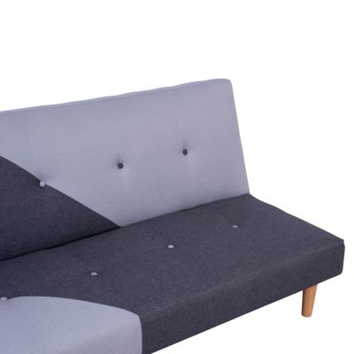 Sofa Bed Saxon HM3155 Dark Grey & Light Grey Fabric 178x87x78cm