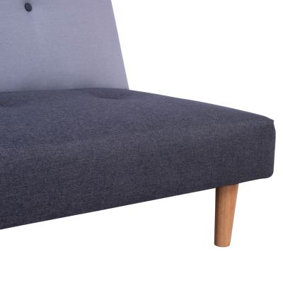 Sofa Bed Saxon HM3155 Dark Grey & Light Grey Fabric 178x87x78cm