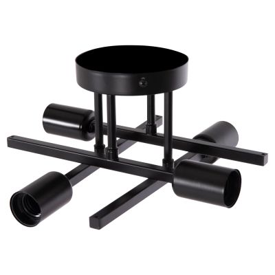 CEILING PENDANT MULTILIGHT FIXTURE LIGHTY HM7428.11 BLACK METAL 28x28x15Hcm.