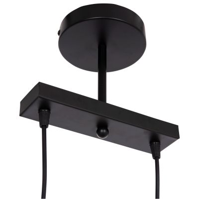CEILING PENDANT 2-LIGHT BELL HM7531.11 BLACK METAL-BRONZE SOCKET Φ21,5x135Hcm.