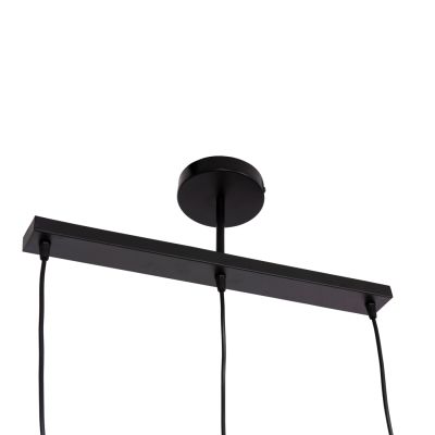 CEILING PENDANT 3-LIGHT BELL HM7533.11 BLACK METAL-BRONZE SOCKET Φ21,5x128Hcm.
