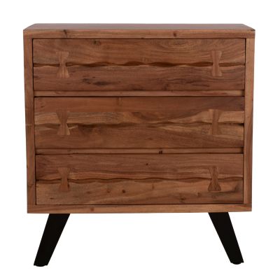 Drawer Fansi 3 Drawer HM8474.11 from solid acacia wood 80Χ35Χ85