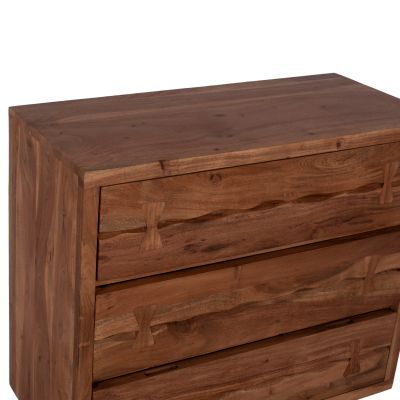 Drawer Fansi 3 Drawer HM8474.11 from solid acacia wood 80Χ35Χ85