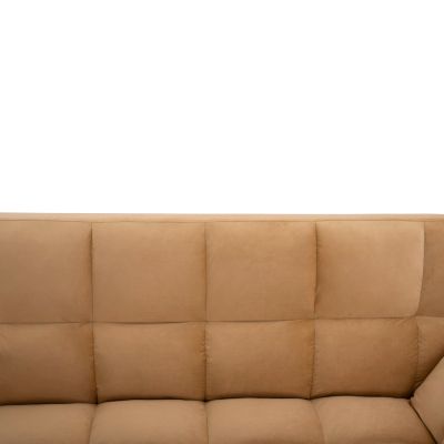 Sofa Bed 3 Seater Velvet Beige HM3167.07 182x80x88cm