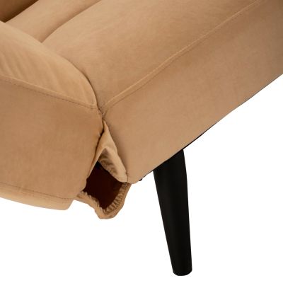 Sofa Bed 3 Seater Velvet Beige HM3167.07 182x80x88cm