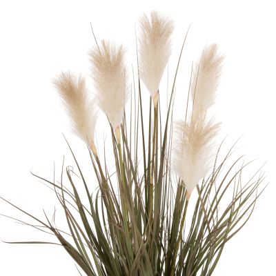 DECORATIVE SYNTHETIC PLANT IN POT HM4014 GRASS + FEATHERS Φ14,5x12,5-95Hcm.