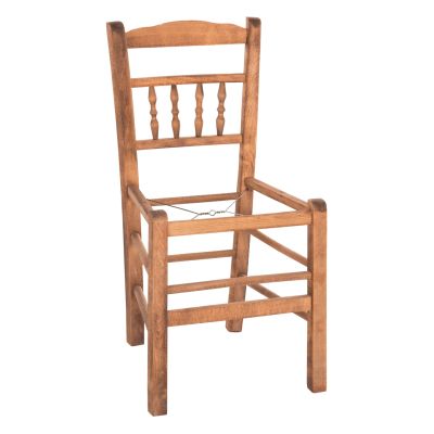 CHAIR CHOSEN HM8466.01 BEECH WOOD IMPREGNATED IN WALNUT COLOR 40.5x40.5x87Hcm.FRAME ONLY