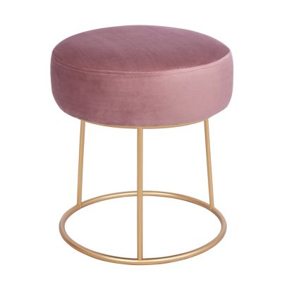 Stool Karlo HM8411.02 Rotten apple with gold Base ''36x38  cm