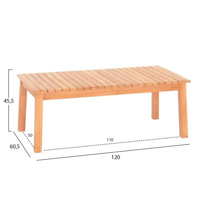 OUTDOOR LOUNGE SET 4PCS DUNKIRK HM18131 TEAK WOOD IN NATURAL--CUSHIONS IN ECRU