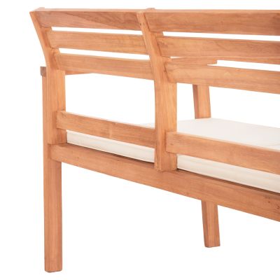 OUTDOOR LOUNGE SET 4PCS DUNKIRK HM18131 TEAK WOOD IN NATURAL--CUSHIONS IN ECRU