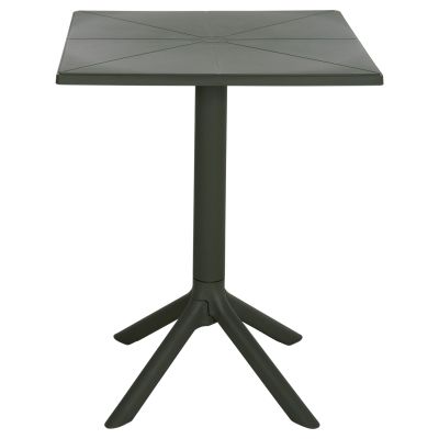 КВАДРАТНА ПОЛИПРОПИЛЕНОВА МАСА TERRIN HM6125.15 ТЪМНА МАСЛИНА 60,5x60,5x76,5Hcm.