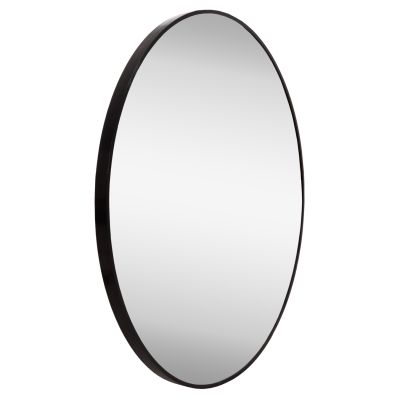 WALL MIRROR SERIES ARCHER HM4498.01 ROUND ALUMINUM FRAME IN BLACK Φ80cm.