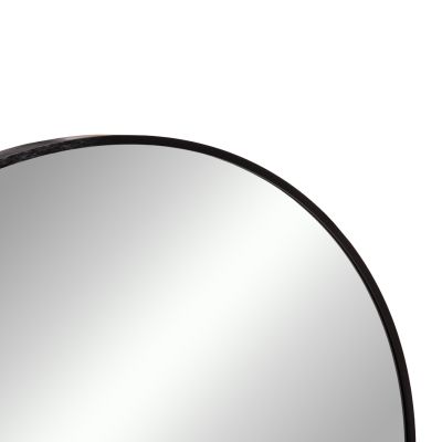 WALL MIRROR SERIES ARCHER HM4498.01 ROUND ALUMINUM FRAME IN BLACK Φ80cm.