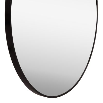 WALL MIRROR SERIES ARCHER HM4498.01 ROUND ALUMINUM FRAME IN BLACK Φ80cm.