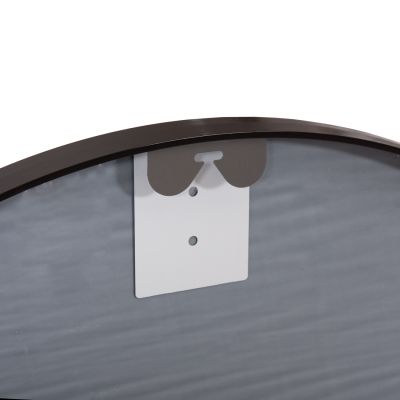 WALL MIRROR SERIES ARCHER HM4498.01 ROUND ALUMINUM FRAME IN BLACK Φ80cm.