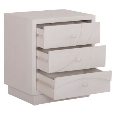 NIGHTSTAND SERIES SANTORINI HM18047 MDF IN OFF-WHITE COLOR-3 DRAWERS 48x38x55.5Hcm.