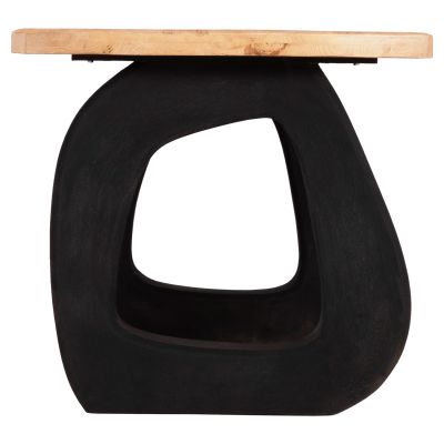 DINING TABLE SERIES SANTORINI HM18065 FIR WOOD TABLETOP-POLYRESIN LEGS IN BLACK 180x90x76Hcm.