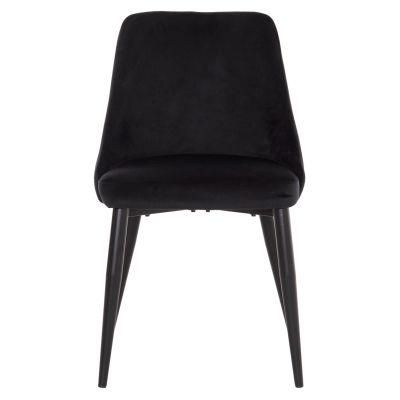 DINING CHAIR SERENITY HM8527.14 BLACK VELVET-BLACK METALLIC LEGS 51x54x83,5Hcm.