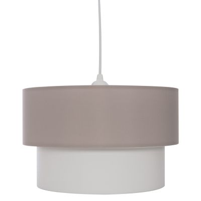 CEILING PENDANT DOUBLE CYLINDER CAP BEIGE-OFF-WHITE Φ30x80Hcm.HM7619.04