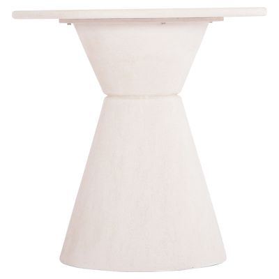 DINING TABLE ROUND SERIES SANTORINI HM18055 MDF IN OFF-WHITE COLOR Φ77x76Hcm.