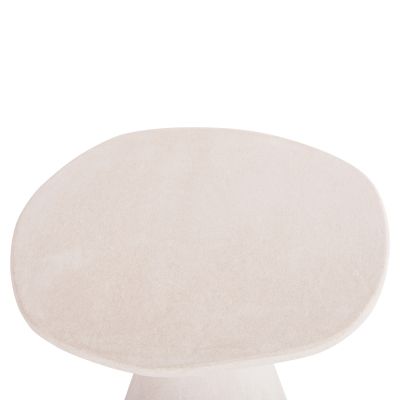 DINING TABLE ROUND SERIES SANTORINI HM18055 MDF IN OFF-WHITE COLOR Φ77x76Hcm.