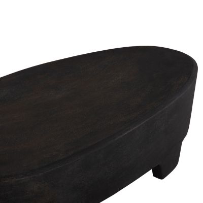 COFFEE TABLE OVAL SERIES SANTORINI FB918066 MDF IN BLACK COLOR 100x60x33Hcm.