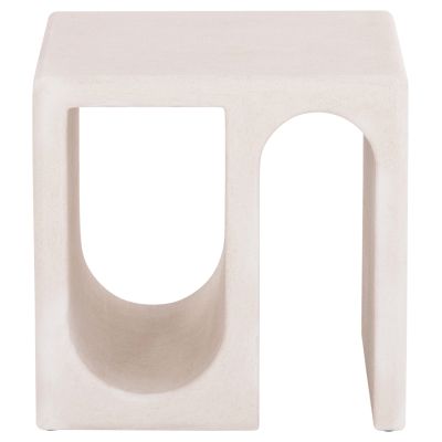 COFFEE TABLE SERIES SANTORINI HM18070 MDF IN OFF-WHITE COLOR 48x38x48,5Hcm.