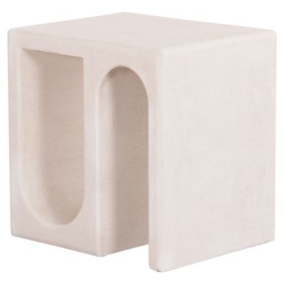 COFFEE TABLE SERIES SANTORINI HM18070 MDF IN OFF-WHITE COLOR 48x38x48,5Hcm.