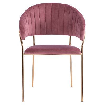 Armchair Theodore HM8520.02 Velvet Rotten Apple with metallic frame 55x50x82 cm