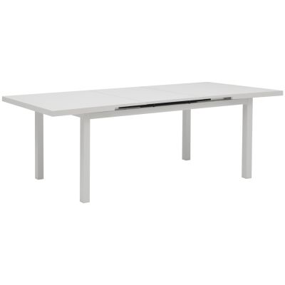 DINING ALUMINUM TABLE KRINTER HM6062.01 WHITE- EXPANDABLE 240/180Χ100Χ77Hcm