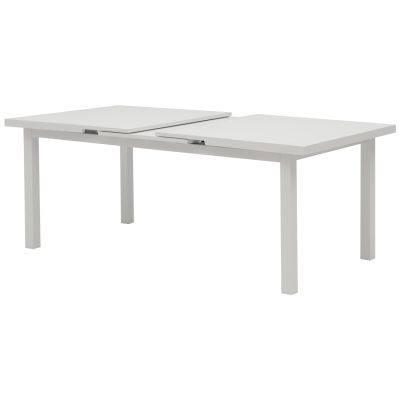 DINING ALUMINUM TABLE KRINTER HM6062.01 WHITE- EXPANDABLE 240/180Χ100Χ77Hcm