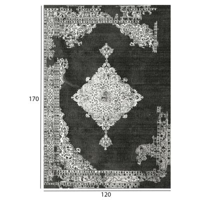 HM7677.12 120X170cm, JOSIANE, черно-сива реколта, ресни