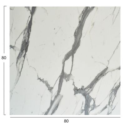 SQUARE HPL TABLETOP HM5839.31 WHITE MARBLE 80x80cm.