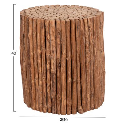 COFFEE TABLE ROUND DRIFTER HM4443 DRIFTWOOD IN NATURAL COLOR Φ36x40Hcm.