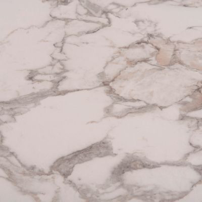 KITCHEN TABLE LANA HM18221.01 MELAMINE IN WHITE MARBLE LOOK-BLACK METAL LEGS 140x70x72Hcm.