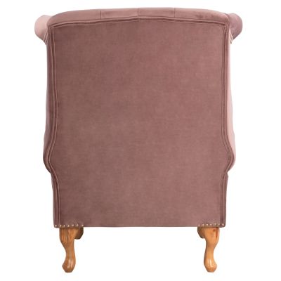 ARMCHAIR DUSTY PINK VELVET POLINA 83x75x107Hcm FB90053.05