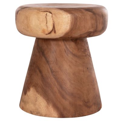SIDE TABLE ROUND CUPRE HM9793.11 SOLID SUAR WOOD-NATURAL Φ40x45Hcm.